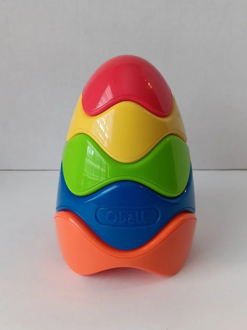 Oball Rock Stack Colorful Rainbow Stacking Nesting Toy Set Plastic Pieces